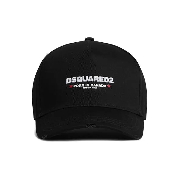 DSQUARED 2 Rocco Twill Distressed Baseball Hat-0