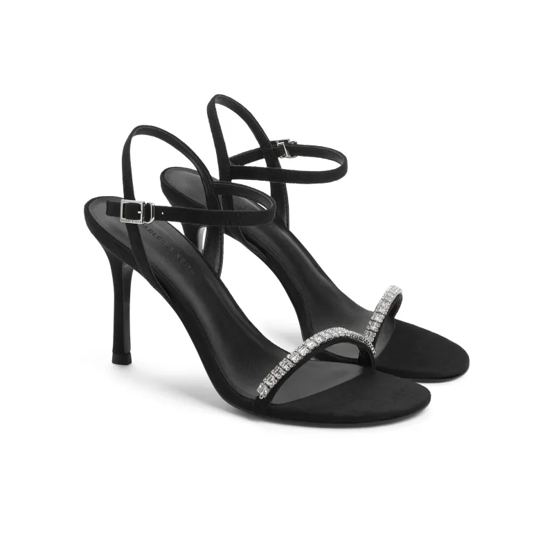 CHARLES&KEITH Small Ck High Heel One Strap Sandals 9.2cm Women's Multicolor-1