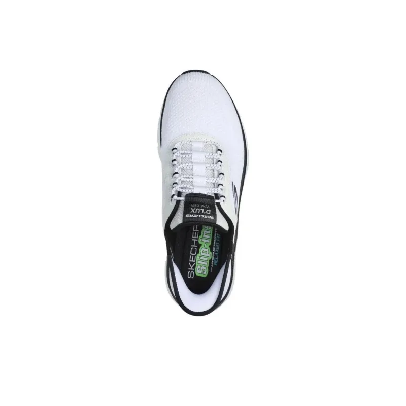 Skechers Cushioning Breathable Low Top Training Running Shoes Men's White Black-4