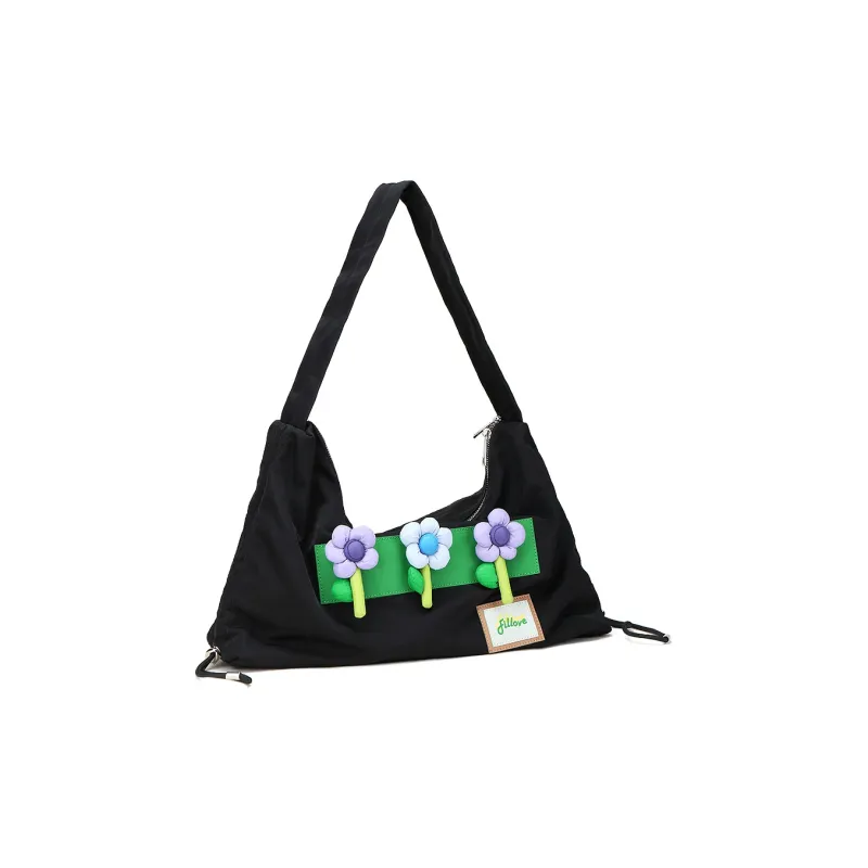 Fillove Fabric Crossbody Bags Shoulder Bags Regular Women's Black/Beige-2