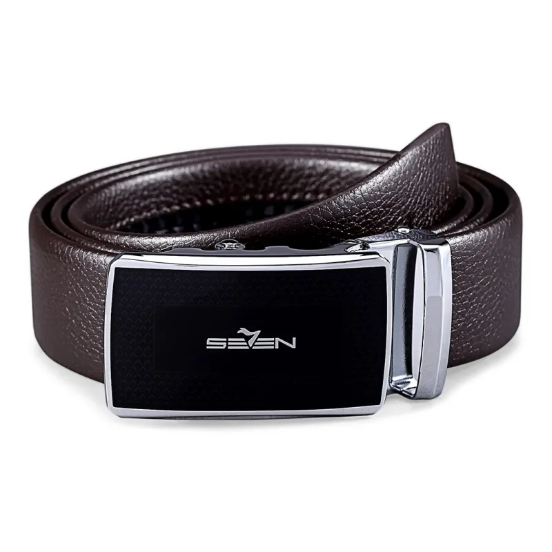 SEVEN Synthetic Leather Belts Men's 3.5cm-1