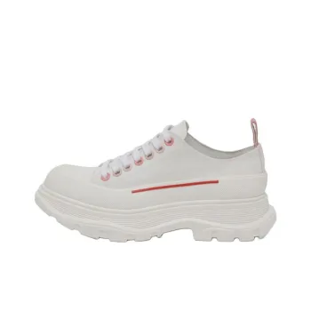 Alexander McQueen Tread Slick 45mm Lace Up Sneakers 'White Pink' Women's