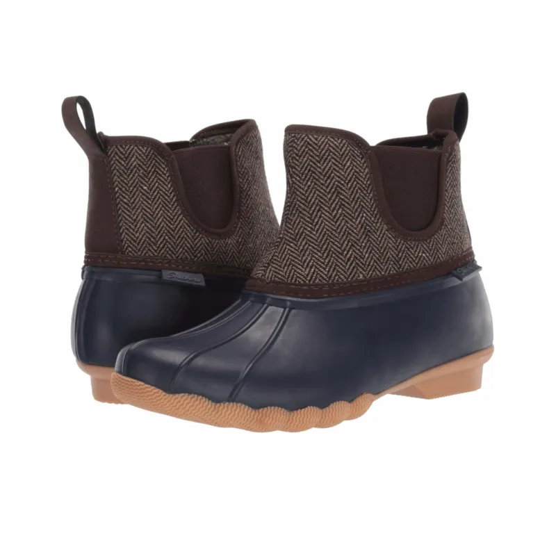 Skechers Pond Stay Dry Short Chelsea Boots Women's Brown Black-1