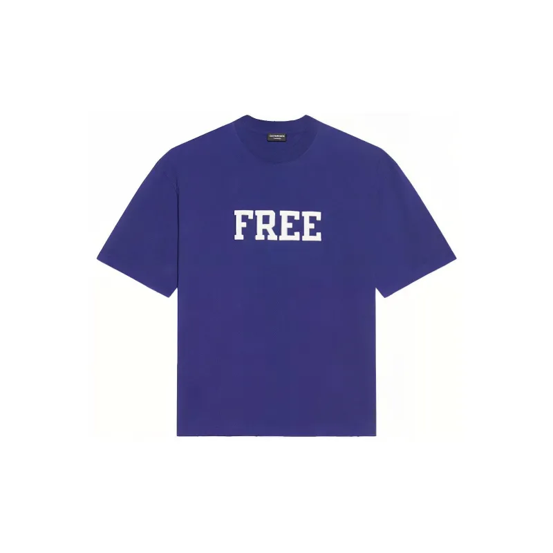 Balenciaga T Shirt Men's Dark Blue-0