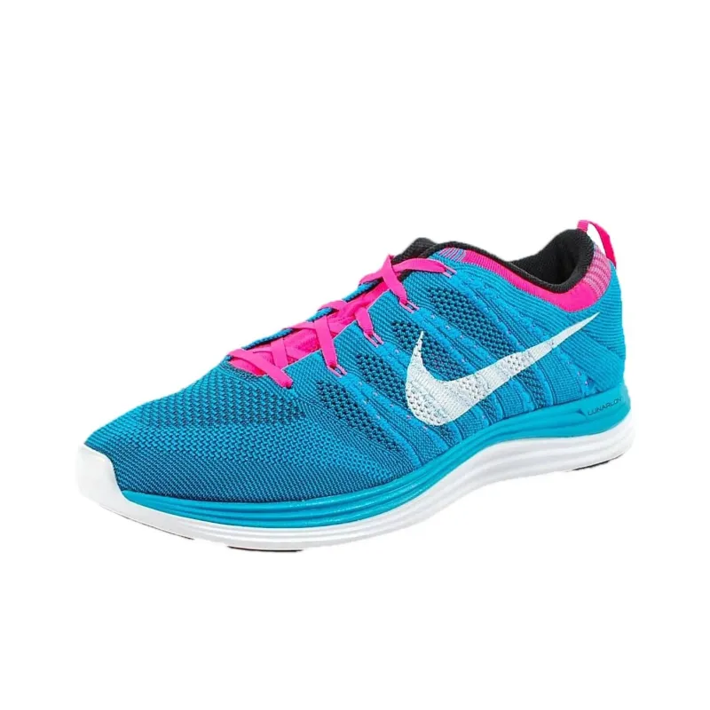 Nike Flyknit One+ Neon Turquoise/White Squadron Blue Pink Flash-2