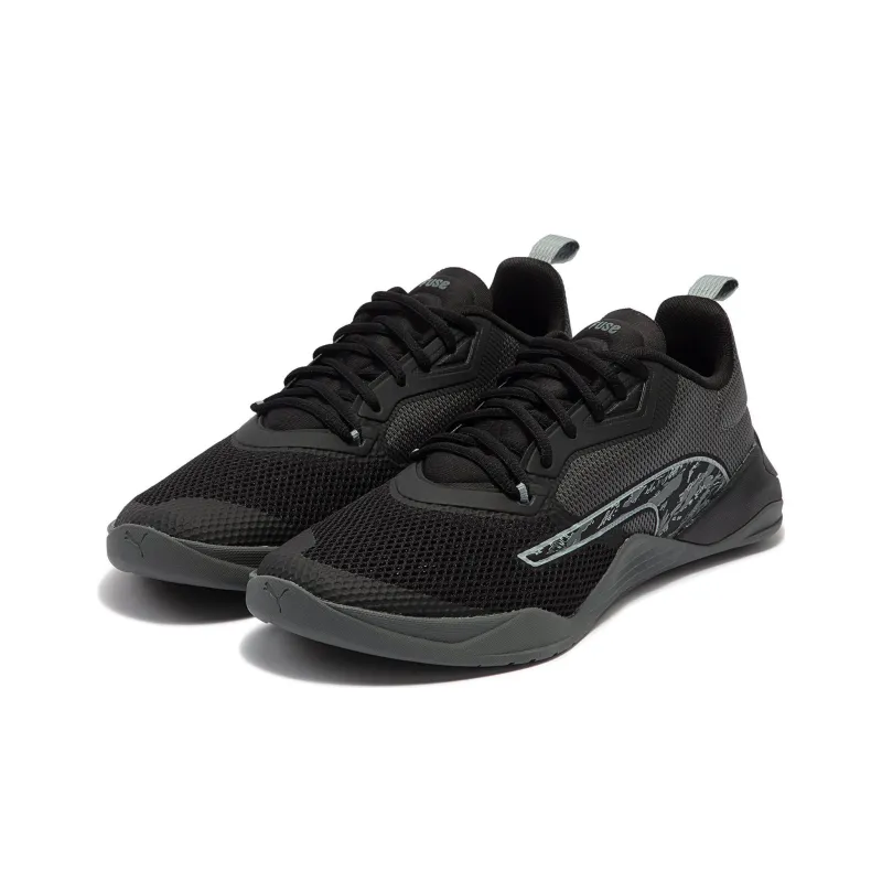 PUMA Fuse 2.0 Tiger Camo Slip Resistant, Abrasion Resistant, Breathable Low Top Training Shoes Men's Black-2