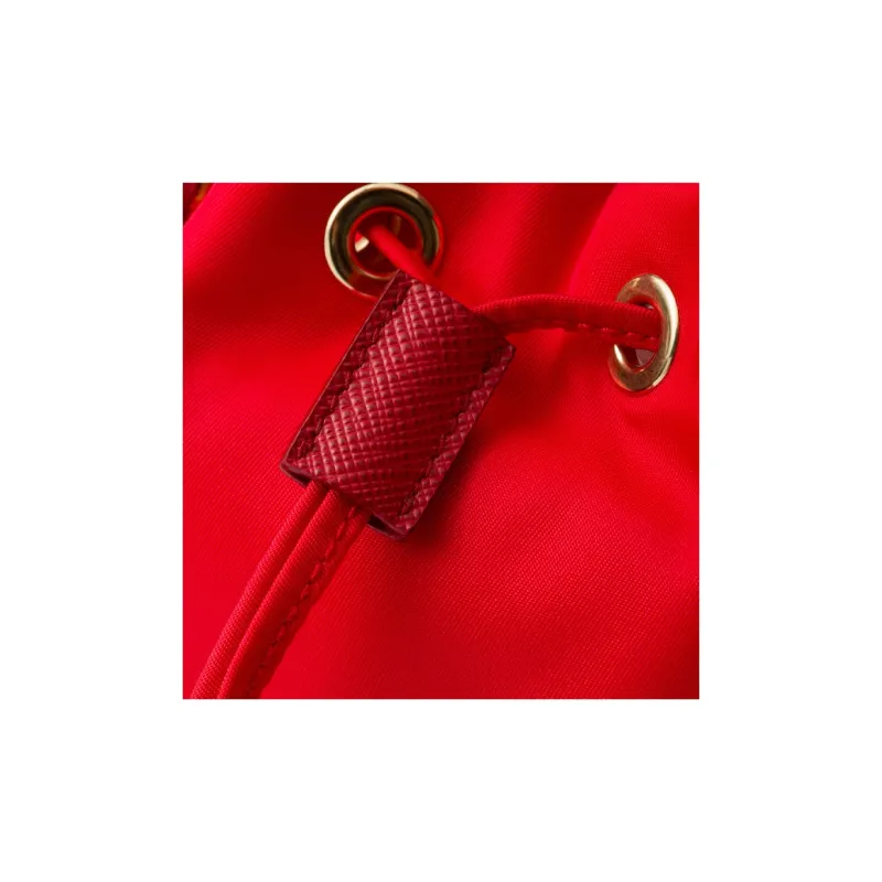 PRADA Re-EditionRe-Nylon Recyclable Nylon Bucket Bag Handbag Shoulder Bag Crossbody Bag Mini Women's Red-4