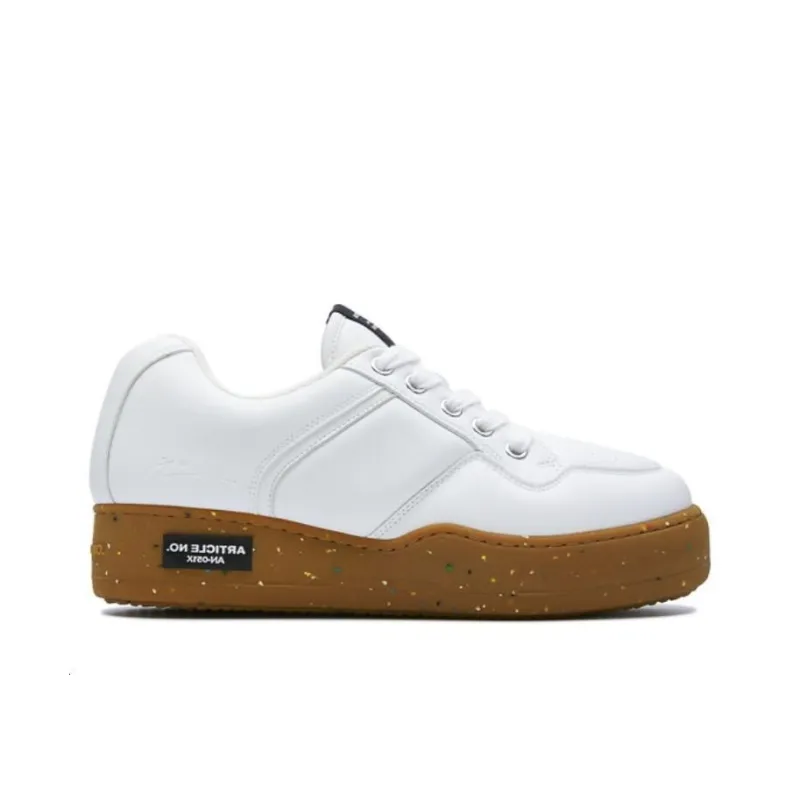 ARTICLE NO. 051X Low Top Skateboard Shoes Unisex Caramel With White Accents-1