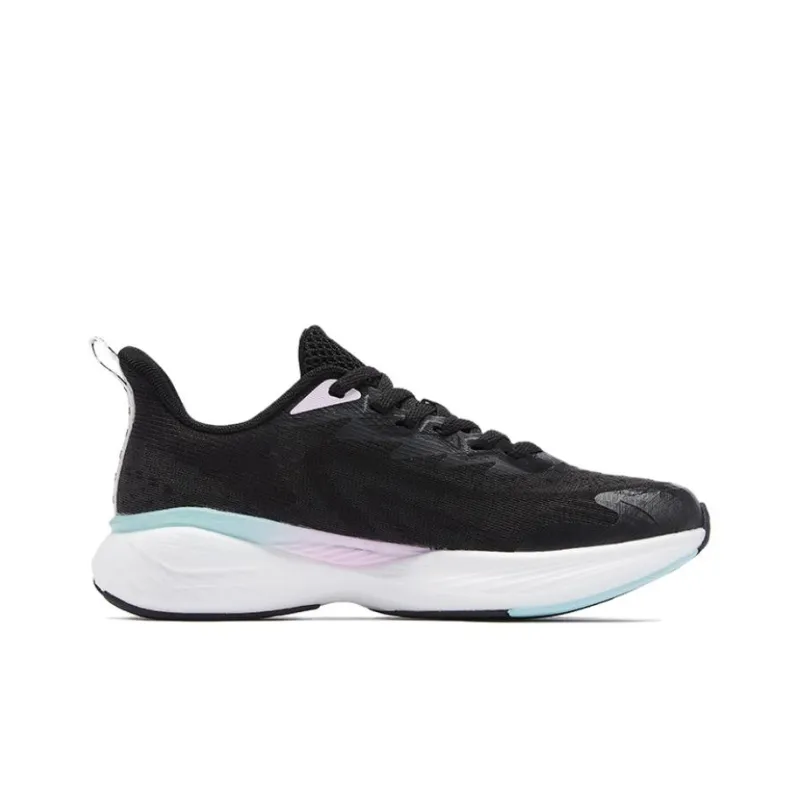 QIAODAN Flying Shadow Team1.0 Anti Slip Wear Resistant Low Top Running Shoes Women's Black Pink-1