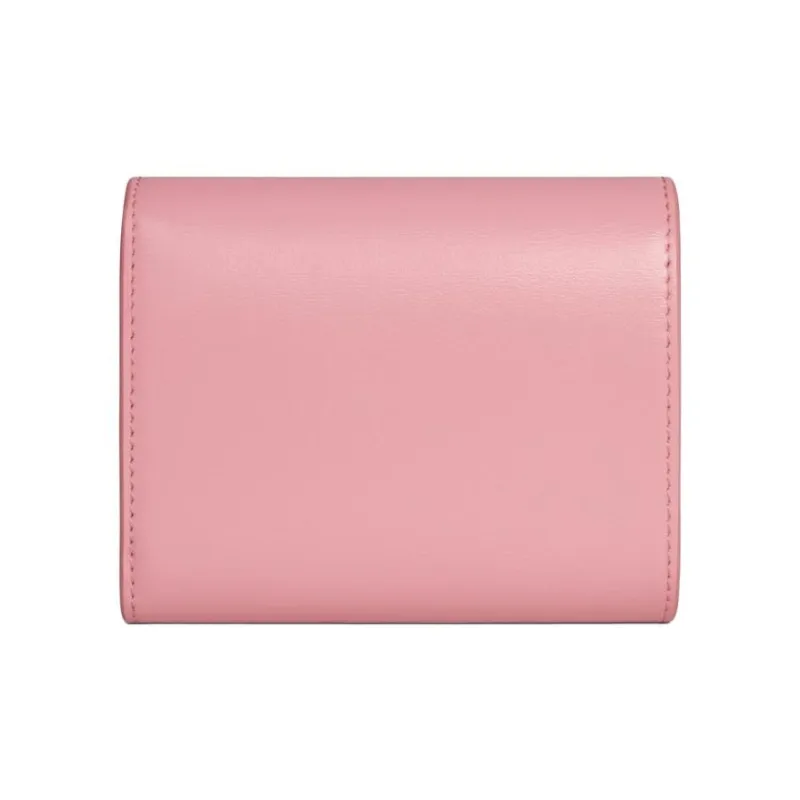 CELINE Triomphe Shiny Calfskin Card Holder Wallet Small Size Women's Rose-2