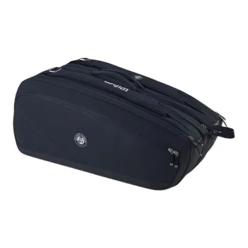 Wilson French Network Collaboration Polyester Bonded PU Backpack Regular Unisex Black