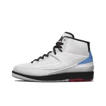 Jordan Air Jordan 2 Retro Alumni UNC Slip Resistant High Top Vintage Basketball Shoes Men's Carolina Blue