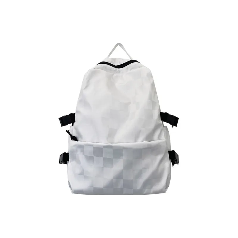 MingLu Nylon Backpack Regular Unisex Black/White-5