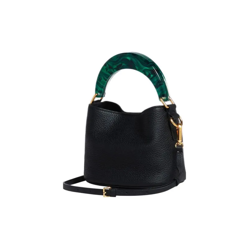 MARNI Venice Leather Bucket Bags Shoulder Bag Crossbody Bag Handbag Mini Women's Black-1