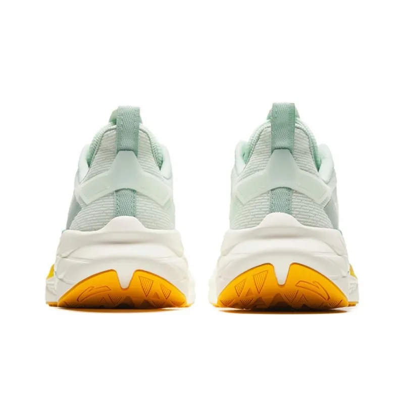 Anta Cushioning Anti Slip Wear Resistant Breathable Lightweight Rebound Low Top Running Shoes Men's Green Yellow-2