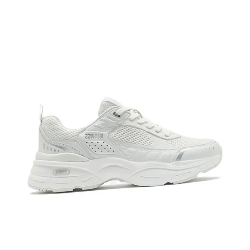 KSWISS Cushioning Abrasion Resistant Lightweight Low Top Casual Shoes Unisex White Silver-2