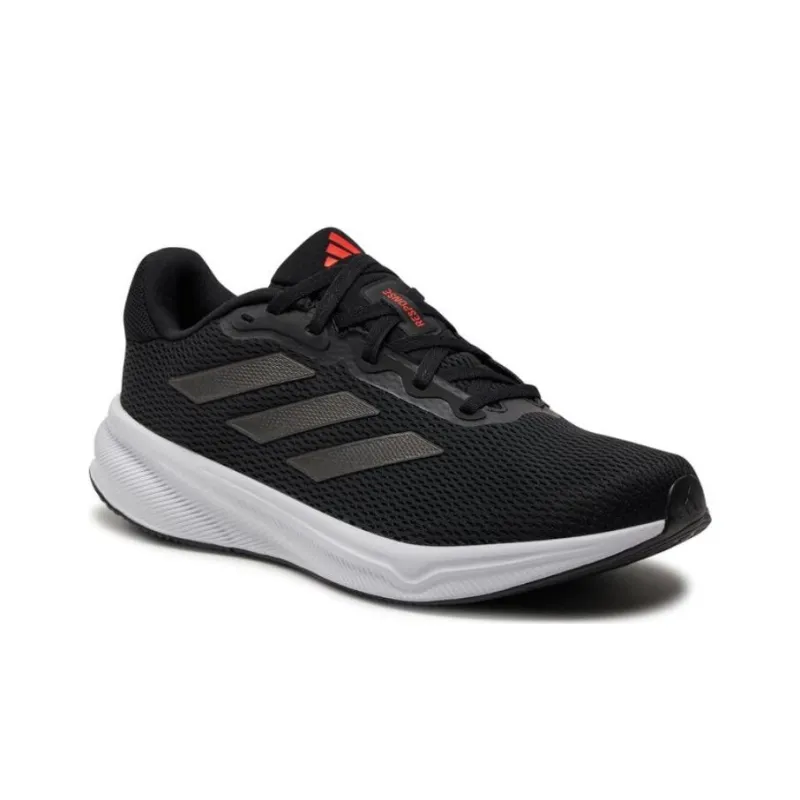 Adidas Response Shock Absorbers With Slip Resistant Features Low Top Running Shoes Men's Black White-2