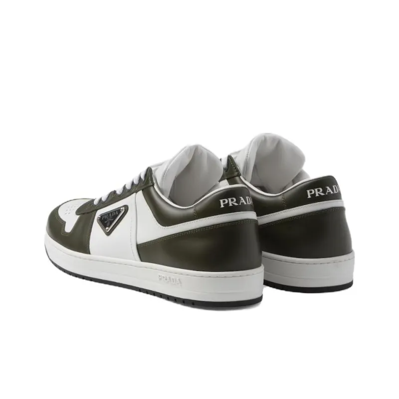 PRADA Downtown Colour-block Leather Sneakers-3