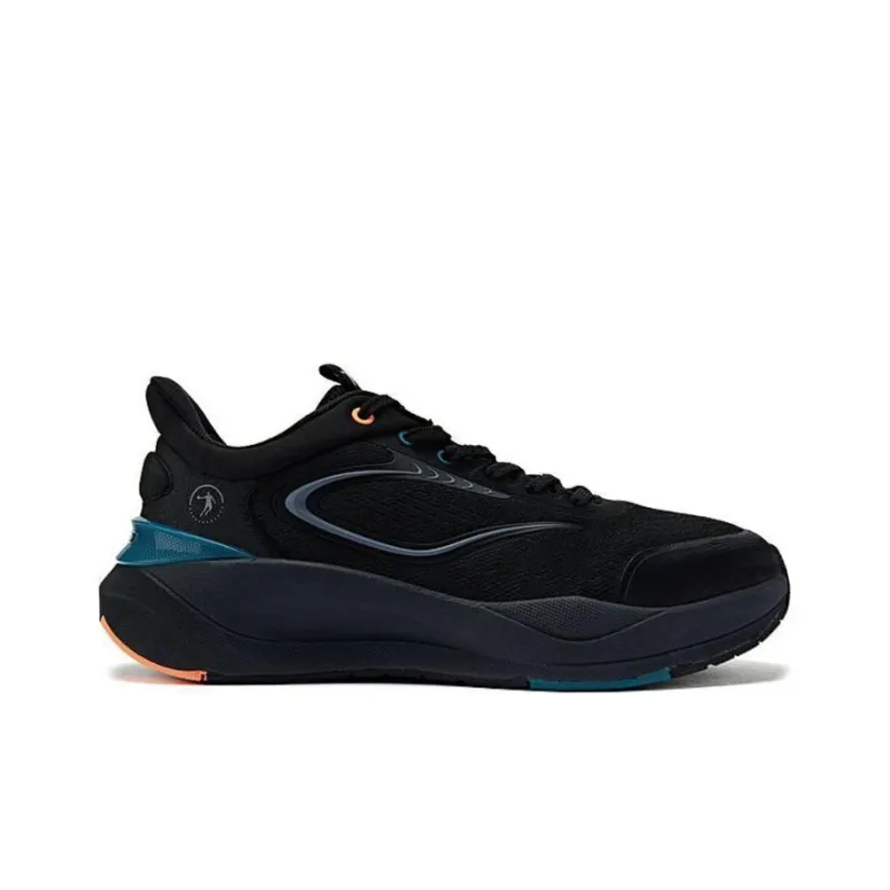 QIAODAN Starlight 3.0 Cushioning, Slip Resistant, And Abrasion Resistant Low Top Running Shoes Men's Black Cyan-1