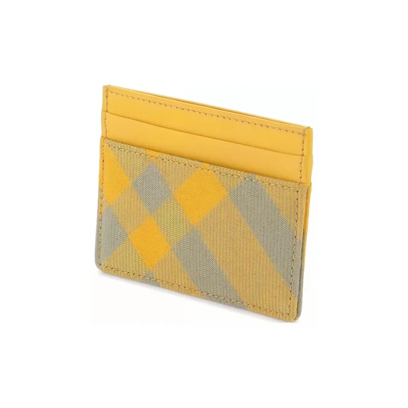 Burberry Polyester Card Clip Card Holder Women's Yellow-1