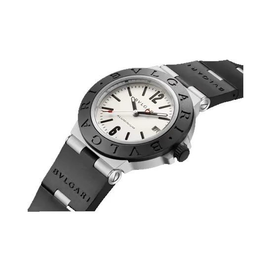 BVLGARI BVLGARI∙BVLGARI Collection Wrist Watch Mechanical Movement Rubber Strap 40mm White Dial Men's Watches 103382-2