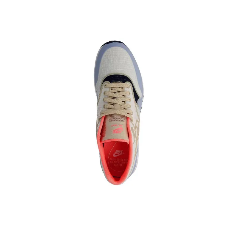 Nike Air Max 1 Cushioning Anti-Slip And Wear-Resistant Low-Top Running Shoes Women's White Blue Orange-3