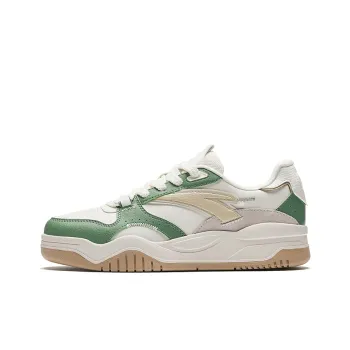 Anta Wave Shoe Anti Slip And Wear Resistant Height Increasing Low Top Skateboard Shoes Women's White Green Yellow