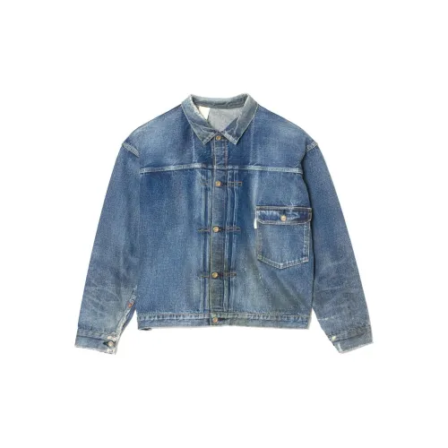 N.HOOLYWOOD New Manual Co-brand Denim Jackets Unisex Blue