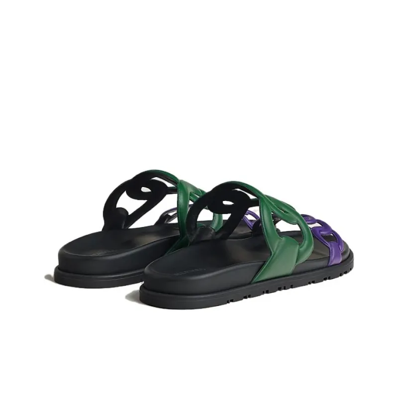 HERMES Slide Slippers Women's Violet-4