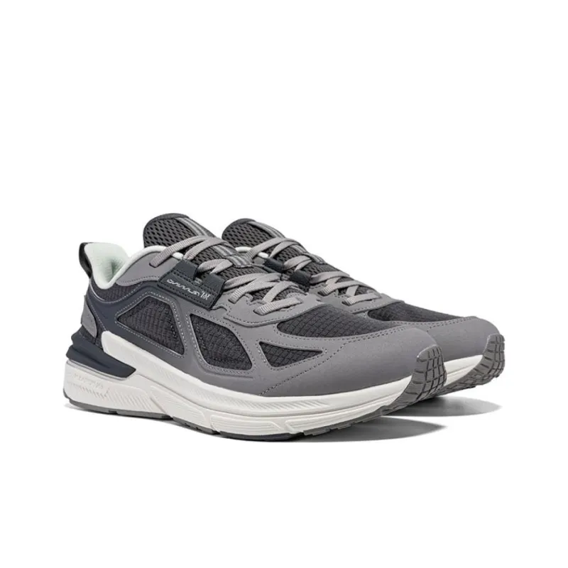 361° Cushioned Slip Resistant Low Top Running Shoes Men's Gray White-3