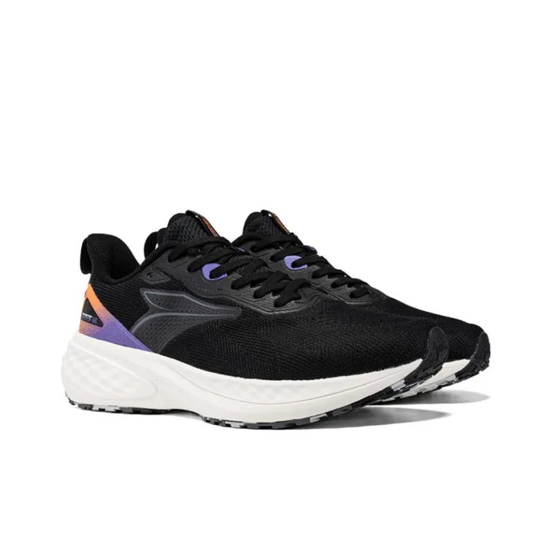 361° Cushioned Slip Resistant Low Top Casual Running Shoes Men's Black Purple-3