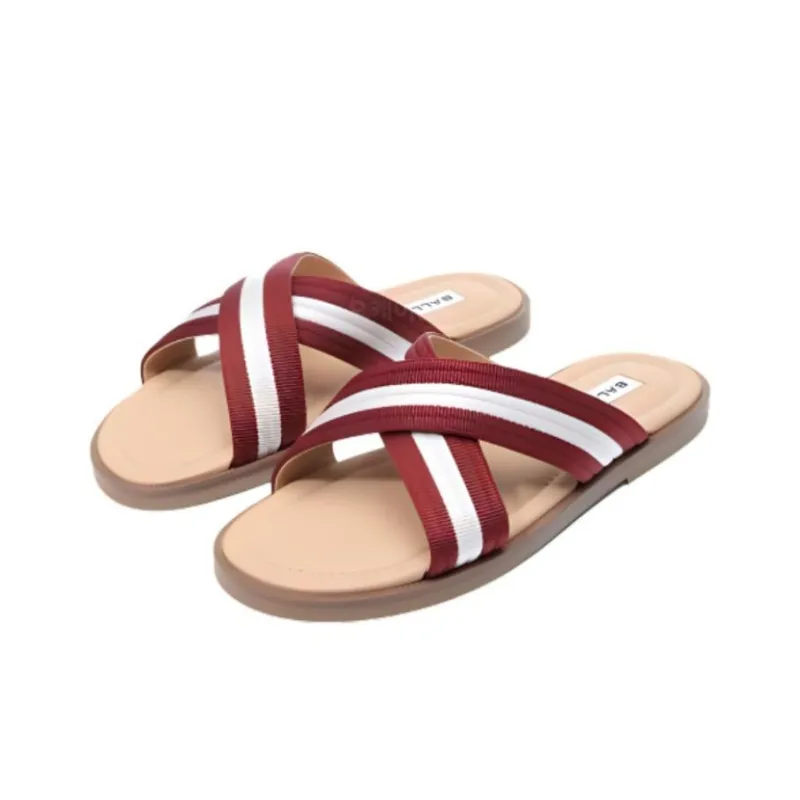 BALLY Slip Resistant Slide Slippers Men's Brown-3