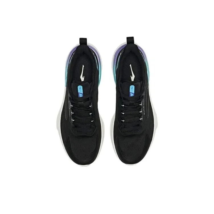 Erke Pegasus 2.0 Cushioned Wear Resistant Breathable Low Top Running Shoes Men's Black-3