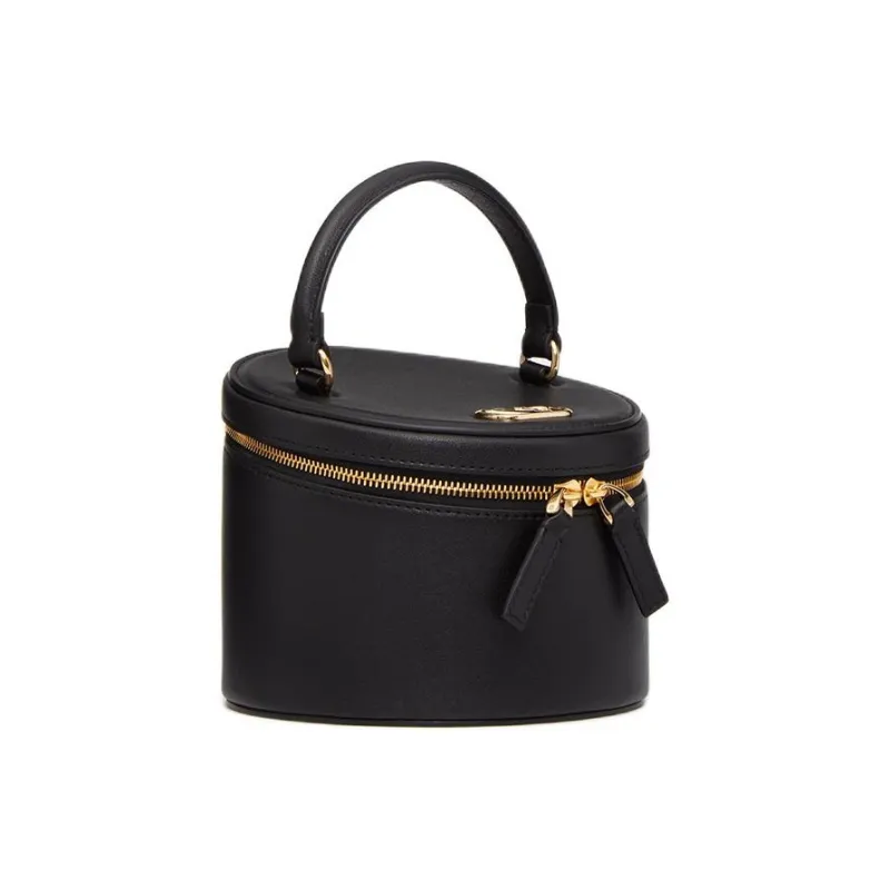 Valentino Calfskin Jewelry Box Makeup Bag Mini Women's Black-1