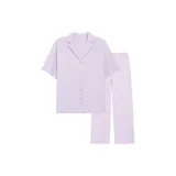 [Short-Sleeved Shirt and Pants]Purple