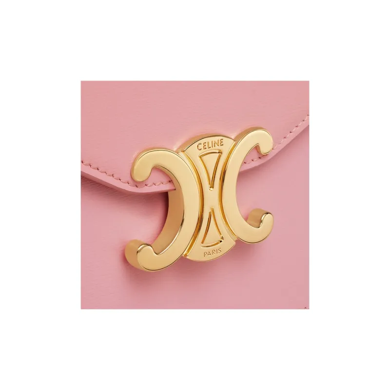 CELINE Shiny Calfskin Wallet Women's Rose Pink-4