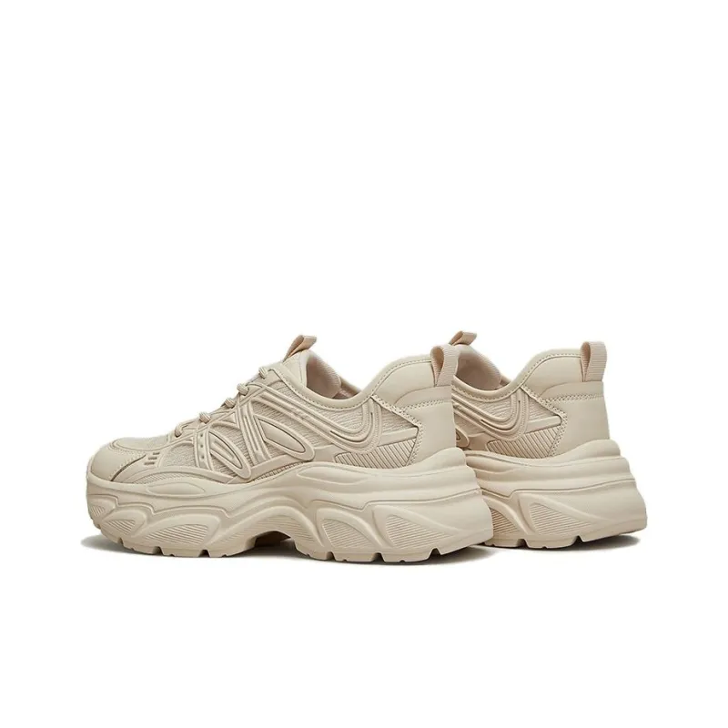 TATA Chunky Sneakers Women's Low Top Solid Color-2