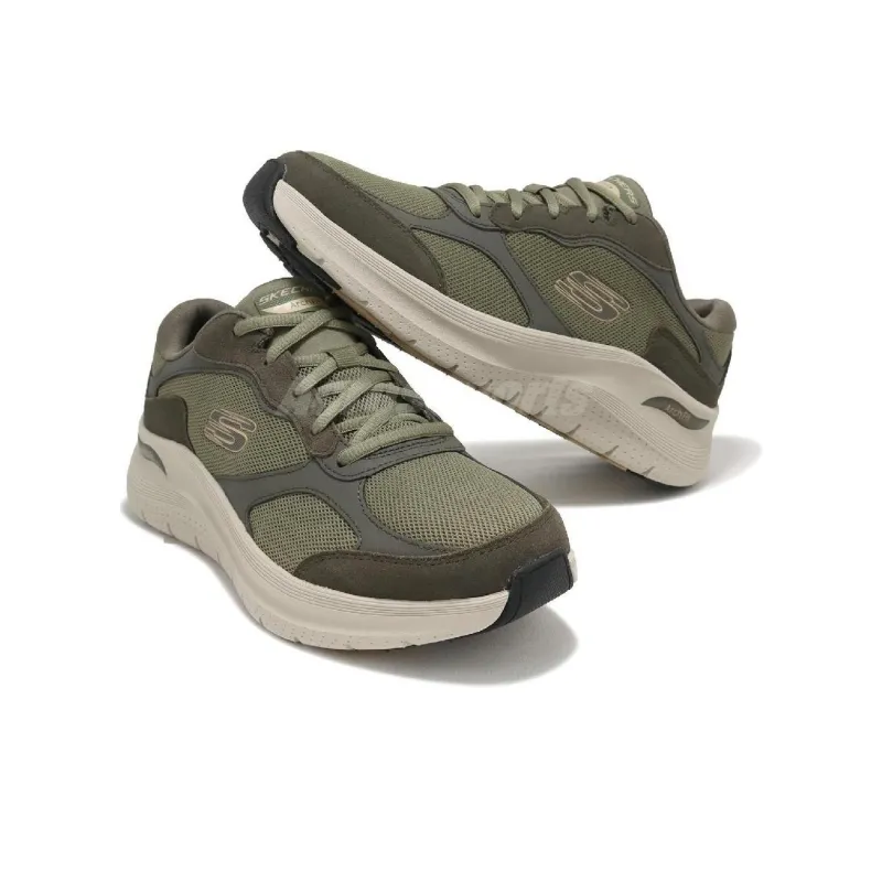 Skechers Arch Fit Series Cushioning, Wear Resistant Low Top Casual Shoes Men's Green-2
