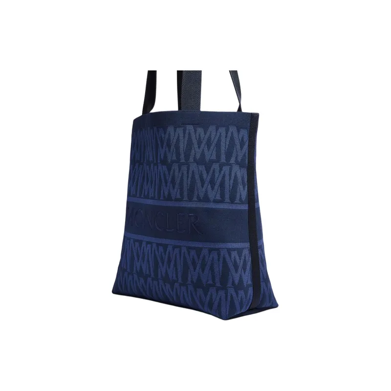 Moncler Logo Embroidered Knit Tote Bag-1