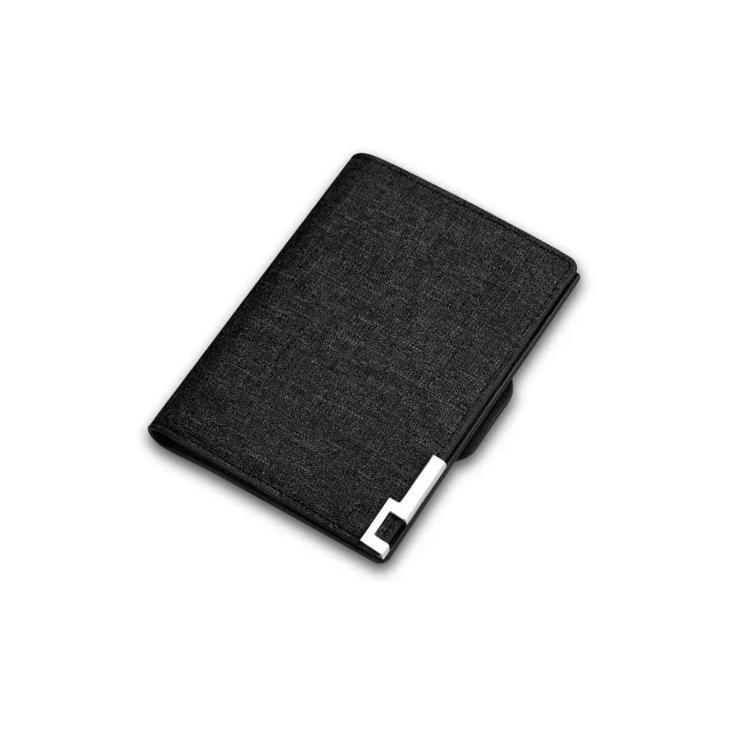 WilliamPOLO Canvas Wallet With Multiple Card Slots Coin Purse Canvas Bag Regular Men's Blue/Black-13