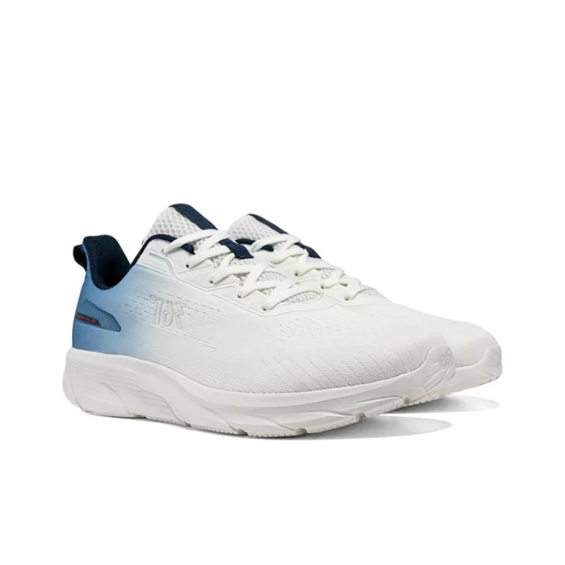 361° Cushioning Wear-Resistant Low-Top Running Shoes Men's White Blue-3