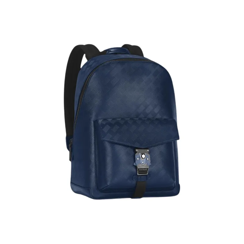 MONTBLANC Leather Backpack Men's Ink Blue-1