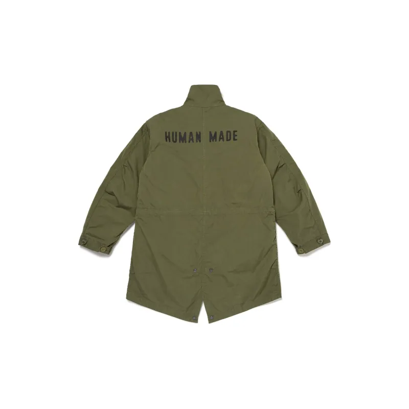 HUMAN MADE SS24 FISHTAIL COAT Coats Unisex Army Green-1