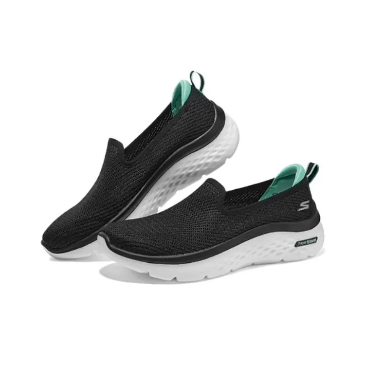 Skechers Go Walk Arch Fit Anti Slip Wear Resistant Low Top Casual Shoes Women's Black Cyan-3