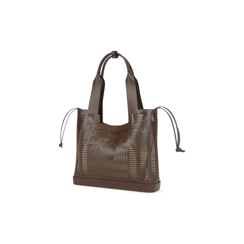 CHARLES&KEITH Polyurethane Shoulder Bag Regular Women's Oatmeal/Dark Brown Dark Brown-5
