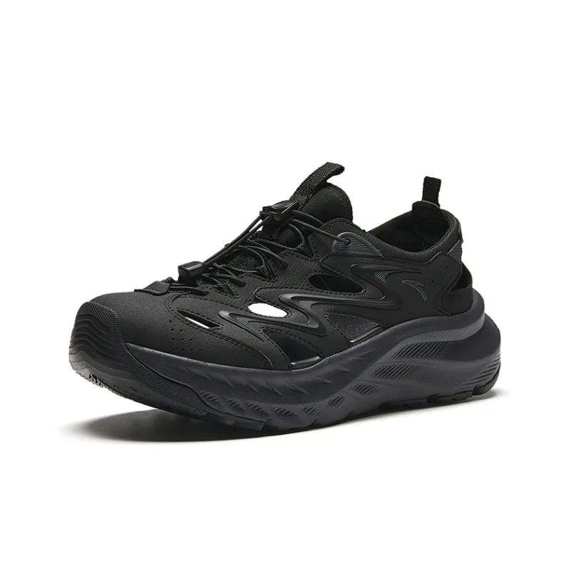 Anta Life Collection Breathable River Trekking Shoes Men's Black Gray-1