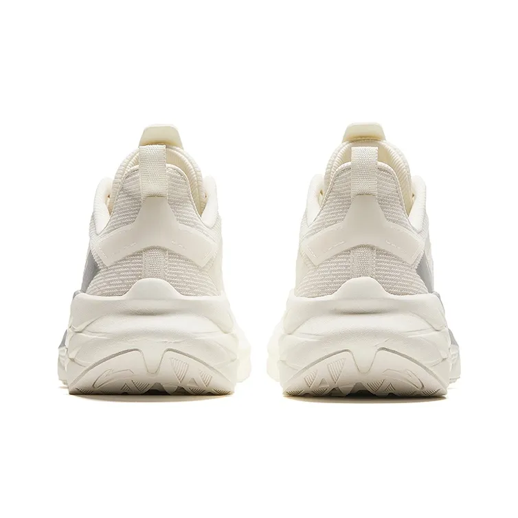 Anta Breeze Resistant Cushioned Abrasion Resistant Slip Resistant Low Top Running Shoes Women's White Gray-3