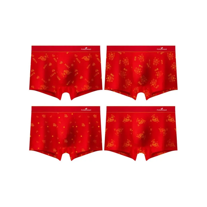 Rich Birds Underpants Men's 4 Pack Red-0