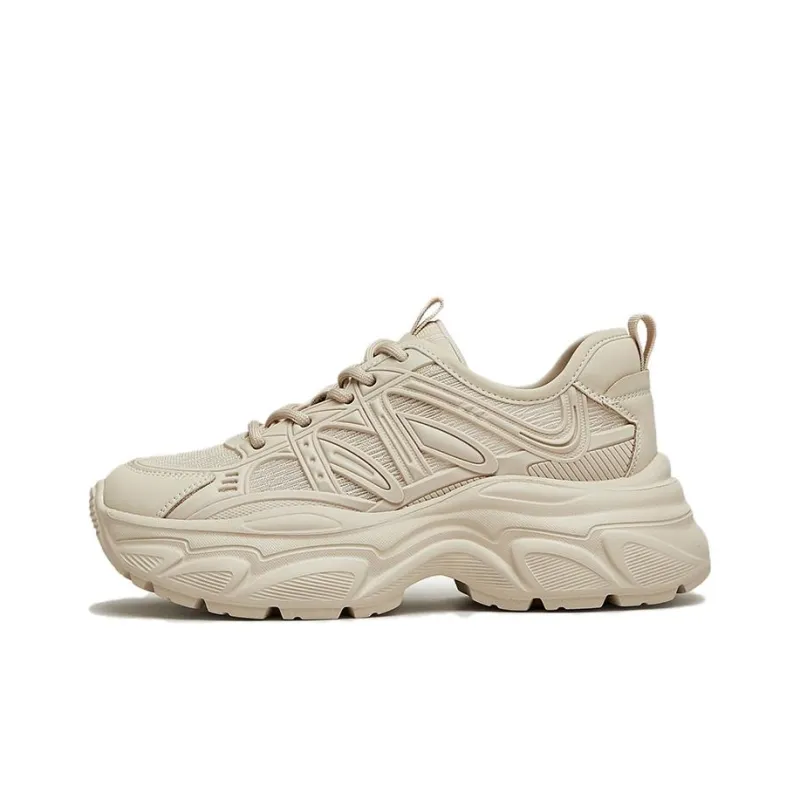 TATA Chunky Sneakers Women's Low Top Solid Color-0
