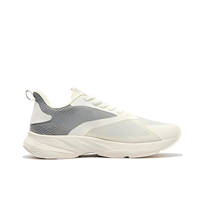 361° Speed Cushioning Wear Resistant Low Top Running Shoes Men's Silver White-1